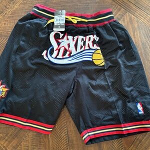 NBA Black and Red Athletic Shorts
